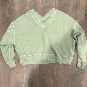 Mint Green V-Neck Women's Sweater